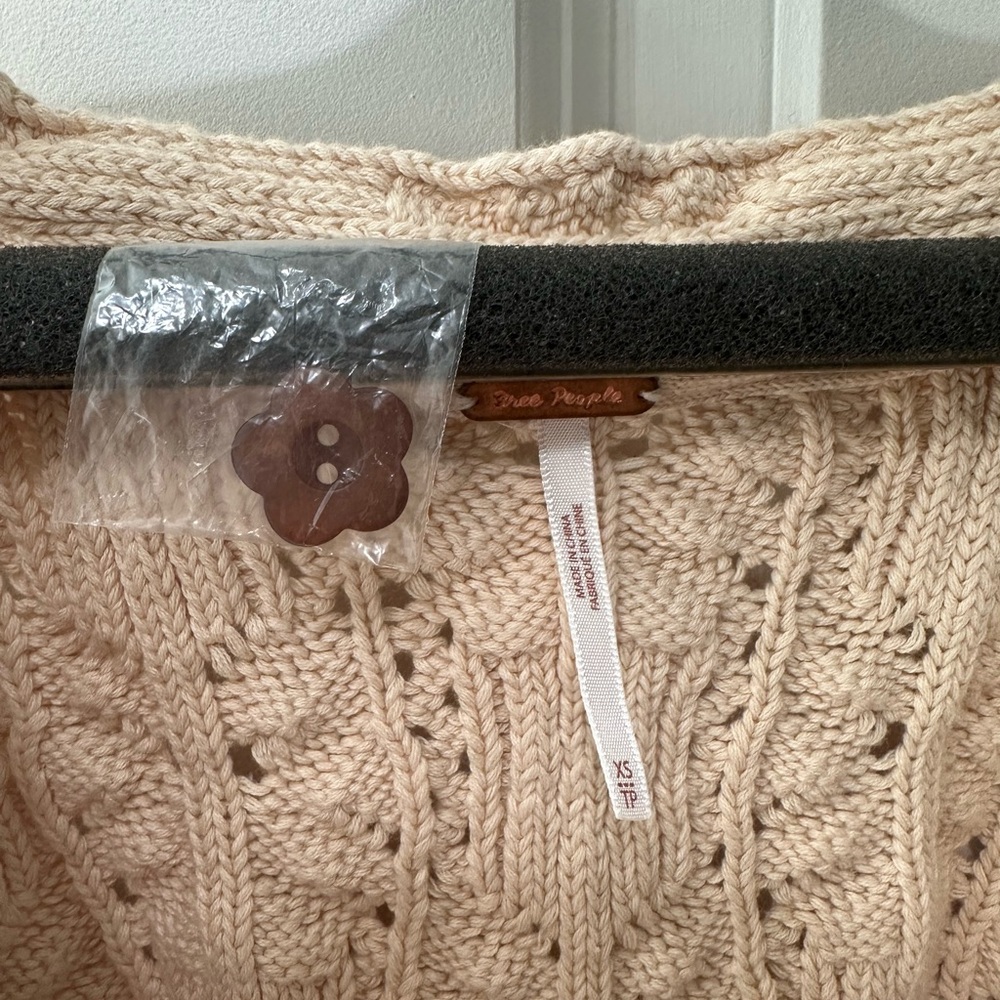 NWOT Free People Olive You Cardi in Macademia size XS.